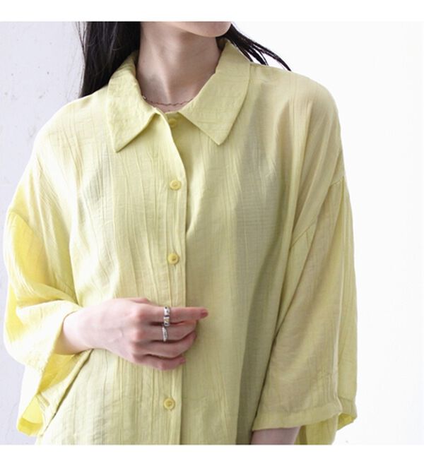 GeeRA（ジーラ）の「ワッシャーポプリンブラウス（ブラウス）」｜詳細画像