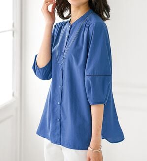 BELLUNA（ベルーナ）の「エアリービンテージ素材レース使いブラウス（ブラウス）」｜詳細画像