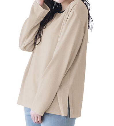 RANAN（ラナン）の「配色使いニットソープルオーバー（カットソー）」