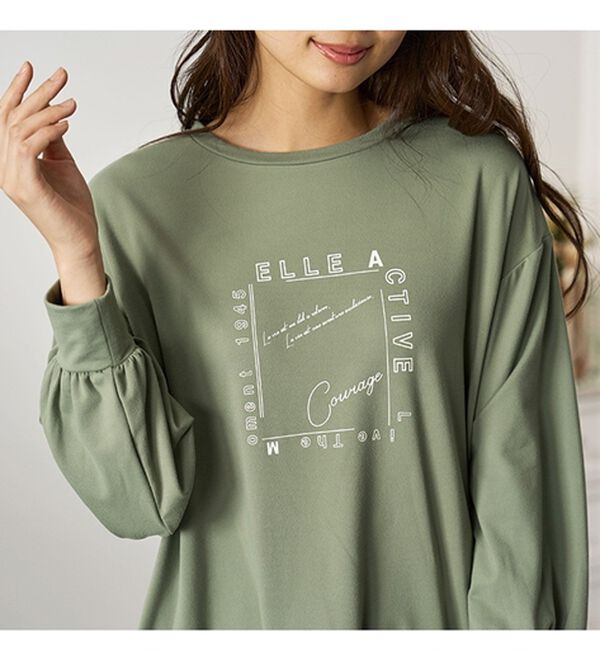 BELLUNA（ベルーナ）の「＜ＥＬＬＥ　Ａｃｔｉｖｅ＞なめらか裏起毛セットアップ（セットアップ）」｜詳細画像