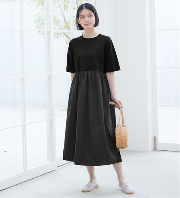 Viola e Viola（ヴィオラ エ ヴィオラ）の「さらひやりコーデ楽ちんドッキングワンピ―ス（ドッキングワンピース）」｜詳細画像