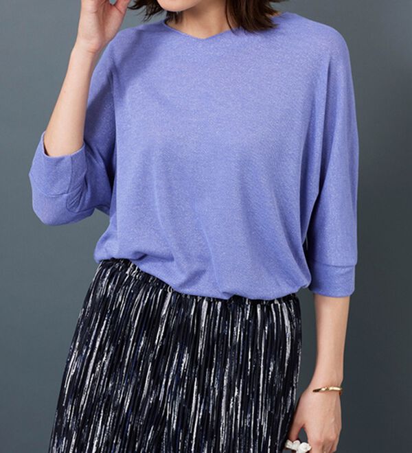 BELLUNA（ベルーナ）の「ラメ調ドルマンプルオーバー（カットソー）」｜詳細画像
