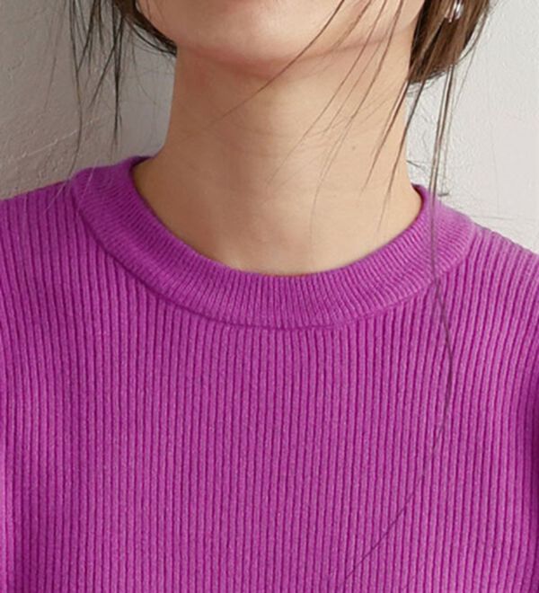 Pierrot（ピエロ）の「クルーネックリブニット（ニット・セーター）」｜詳細画像