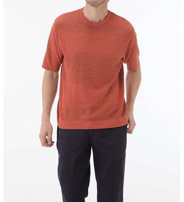 「＜コムルヴァン・オム＞涼感バンブーニットＴシャツ（メンズＴシャツ）」｜詳細画像