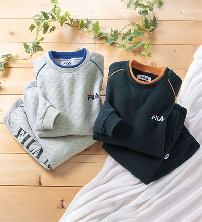 「【２着組】＜フィラ＞肌側綿１００％スポーティパジャマ（メンズルームウェア）」