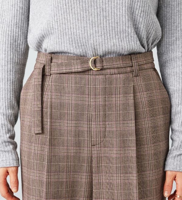 BELLUNA（ベルーナ）の「サマ見え（ウォーム）ベルト付ワイドパンツ（ワイドパンツ・ガウチョ）」｜詳細画像