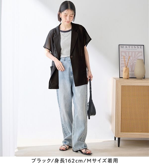 Viola e Viola（ヴィオラ エ ヴィオラ）の「シアーメッシュジャケット（その他ジャケット）」｜詳細画像