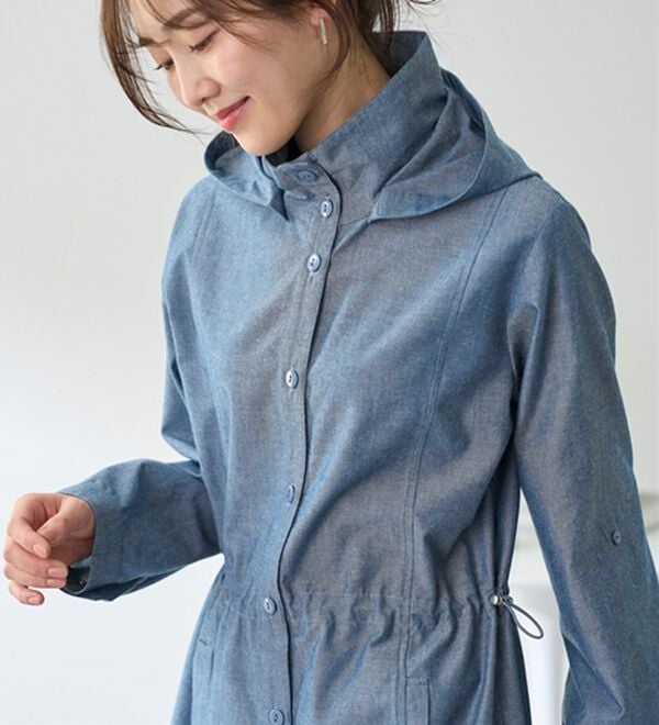 BELLUNA（ベルーナ）の「デニム調デザインパーカー（パーカー）」｜詳細画像