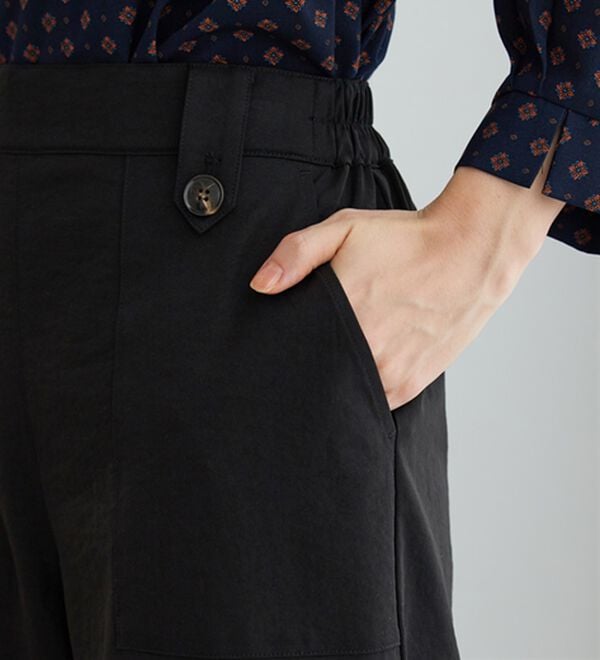 BELLUNA（ベルーナ）の「《快適Ｌａｂ．》サラもち！快適ビンテージ調素材ワイドパンツ（ワイドパンツ・ガウチョ）」｜詳細画像