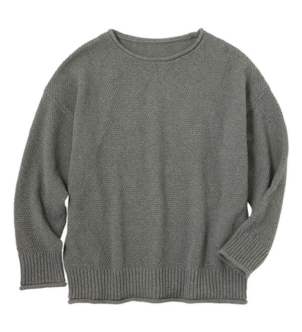 静電気防止】綿100％鹿の子編みゆるニット - ベルーナ【公式】