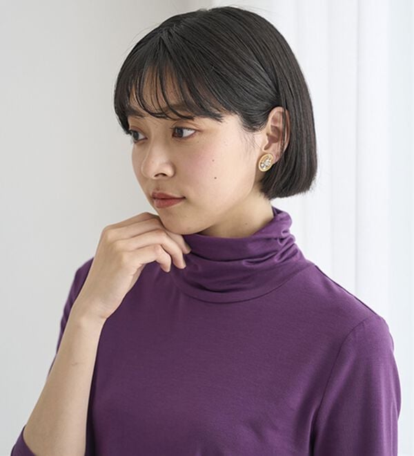 BELLUNA（ベルーナ）の「なめらかテンセル（ＴＭ）繊維ストレッチプルオーバー（カットソー）」｜詳細画像