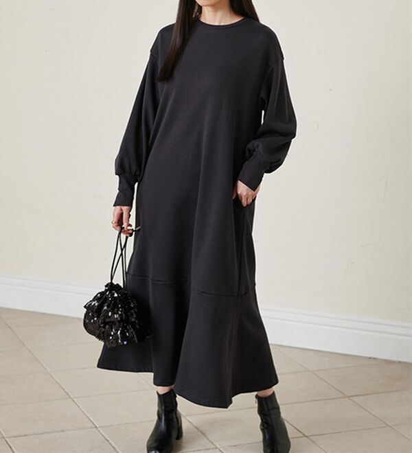 RANAN（ラナン）の「＜ＨＩＧＨ　ＳＰＥＣ＞毛玉になりにくい！ペプラムデザインワンピース（その他ワンピース）」｜詳細画像