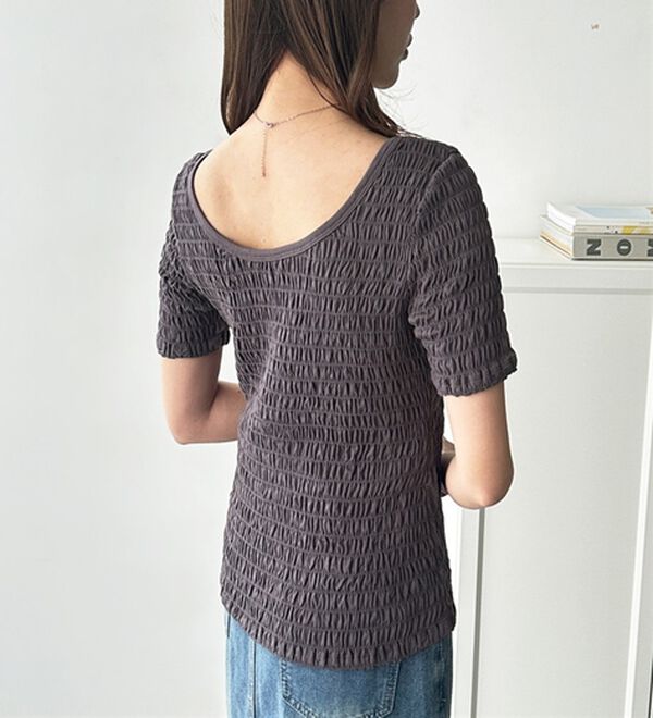 GeeRA（ジーラ）の「バレエネックシャーリングカットソー（カットソー）」｜詳細画像