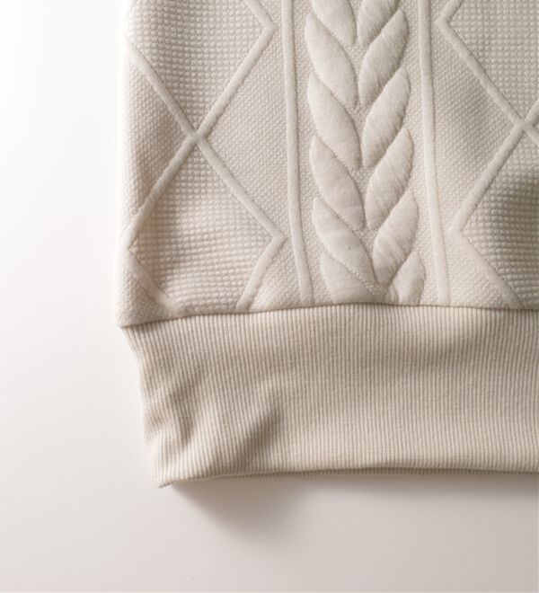 BELLUNA（ベルーナ）の「ケーブル柄ジャカードジップ使いワンピース（その他ワンピース）」｜詳細画像