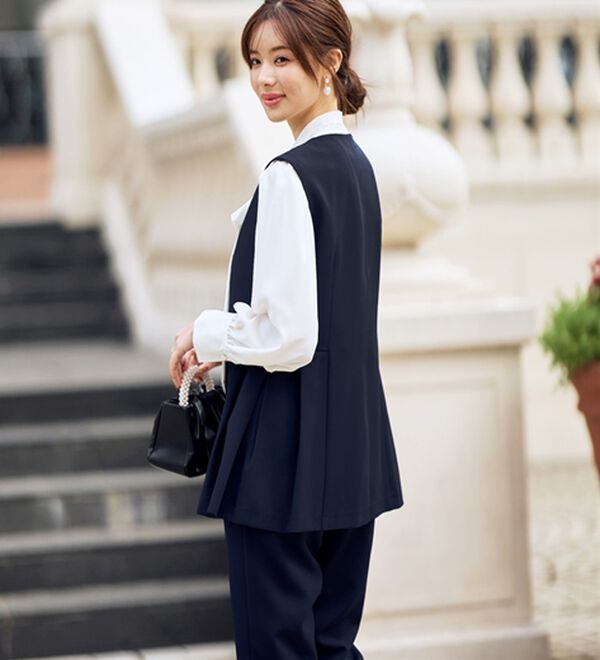 GeeRA（ジーラ）の「【入卒式/セレモニー】ペプラムベストセットアップスーツ（パンツスーツ）」｜詳細画像