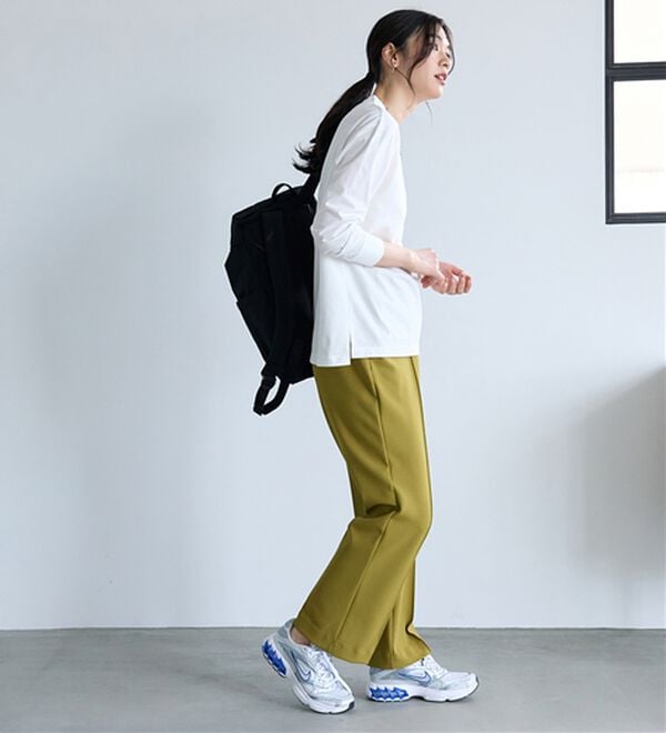 BELLUNA（ベルーナ）の「【汗ジミ対策◎】＜エアリーアイスコットン＞オーバーサイズＴシャツ【選べる袖丈】（カットソー）」｜詳細画像