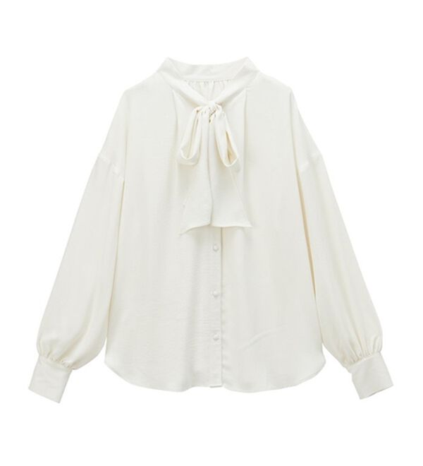 GeeRA（ジーラ）の「前後２ｗａｙボウタイブラウス（ブラウス）」｜詳細画像