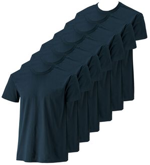 「【７枚組】＜コムルヴァン・オム＞高品質なサスティナブル綿１００％インナー（メンズ肌着・インナーウェア）」｜ネイビー7枚組 半袖丸首