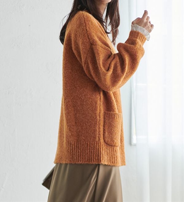 RANAN（ラナン）の「カラーオーバーカーディガン（ニットカーディガン）」｜詳細画像