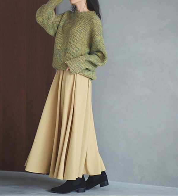 RANAN（ラナン）の「フレアーシルエットハイウエストスカート（ロングスカート）」｜詳細画像