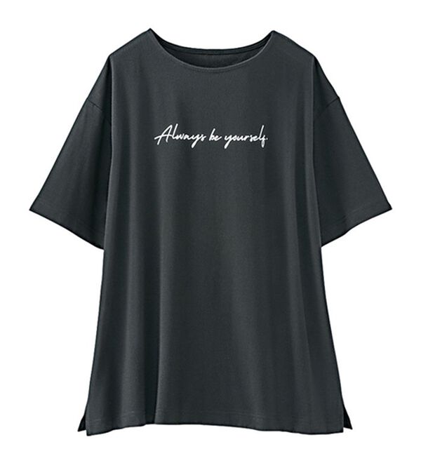 BELLUNA（ベルーナ）の「汗ジミ対策！綿混プリントＴシャツ（Tシャツ）」｜詳細画像