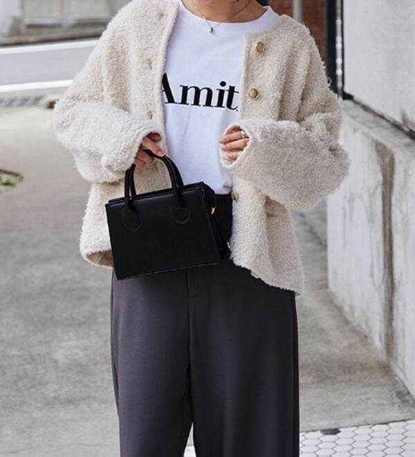 RANAN（ラナン）の「ゴールド調ボタンループ編みニットジャケット（ニットカーディガン）」｜詳細画像