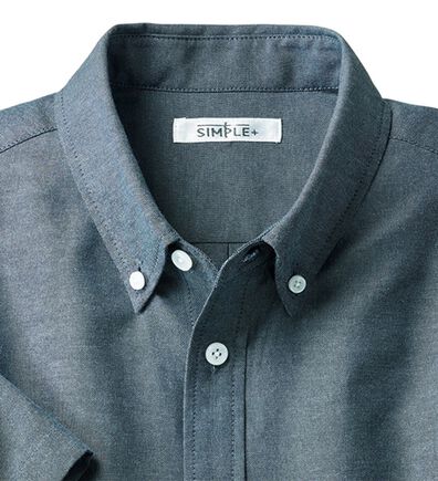 「シンプル＆プラス　お手入れ簡単オックスフォードシャツ（メンズシャツ）」