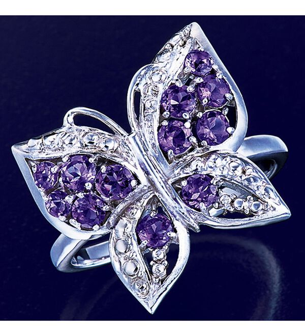 蝶モチーフアメジストリング - ベルーナ【公式】 