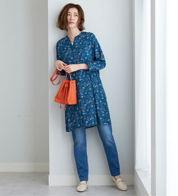 BELLUNA（ベルーナ）の「【接触冷感】レーヨン素材ウエストタック使いワンピース（その他ワンピース）」｜詳細画像