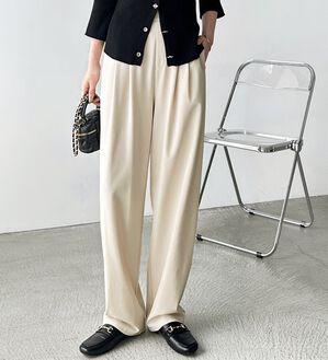 GeeRA（ジーラ）の「オンオフ着られる！カーブパンツ（フルレングスパンツ）」｜詳細画像