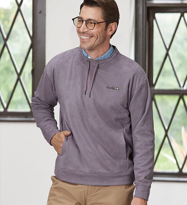 「＜アーノルド　パーマー＞パーカー風スエードトレーナー（メンズトレーナー）」｜詳細画像