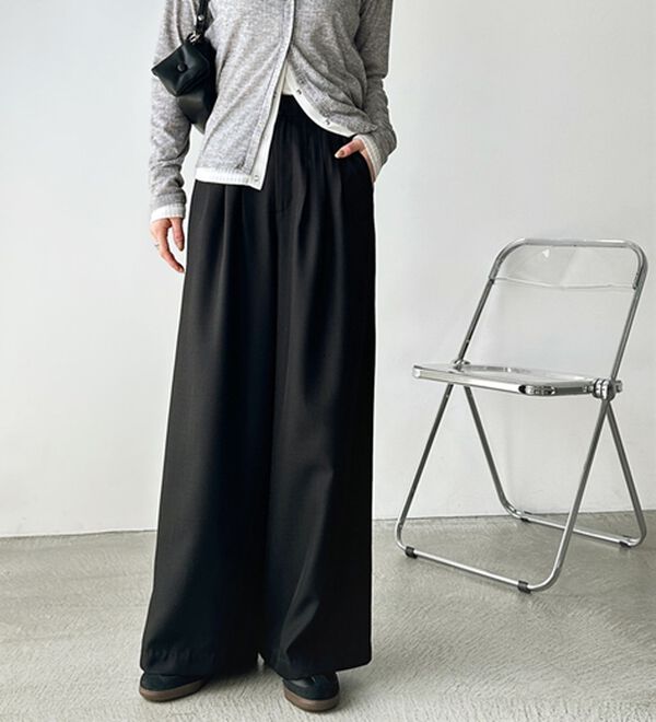 GeeRA（ジーラ）の「３タックワイドパンツ（フルレングスパンツ）」｜詳細画像