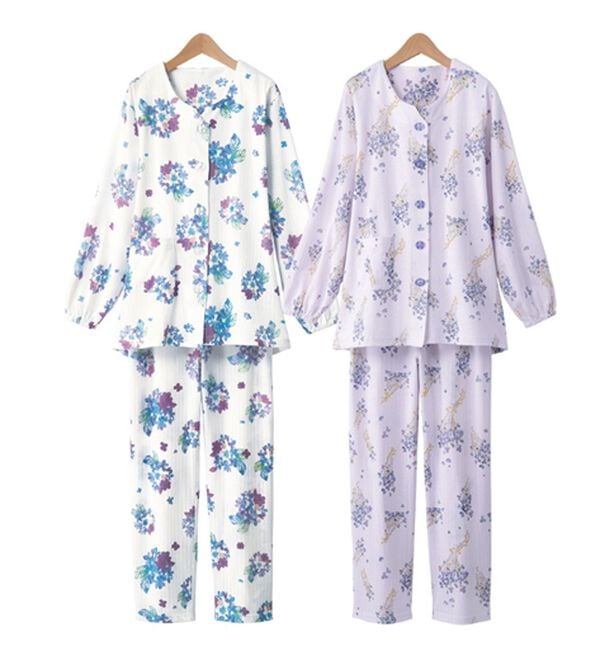 「【２着組】小柄さんにピッタリ涼やかパジャマ（パジャマ・ルームウェア）」｜2着組