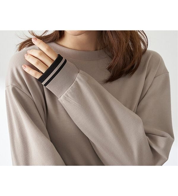 BELLUNA（ベルーナ）の「【メルティポンチ】配色リブ使いチュニック（チュニック）」｜詳細画像