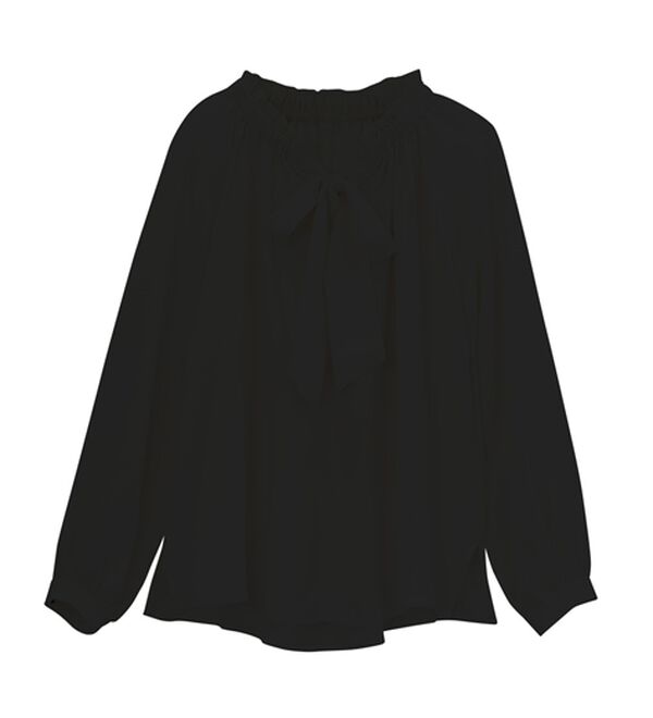 RANAN（ラナン）の「フリル衿ボウタイギャザーブラウス（ブラウス）」｜詳細画像