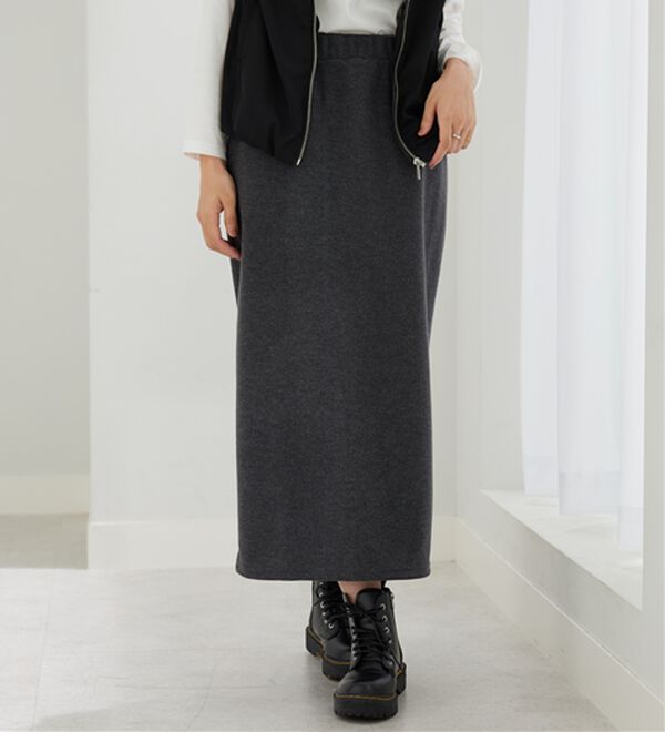 BELLUNA（ベルーナ）の「ふんわり起毛素材ナロースカート（ロングスカート）」｜詳細画像