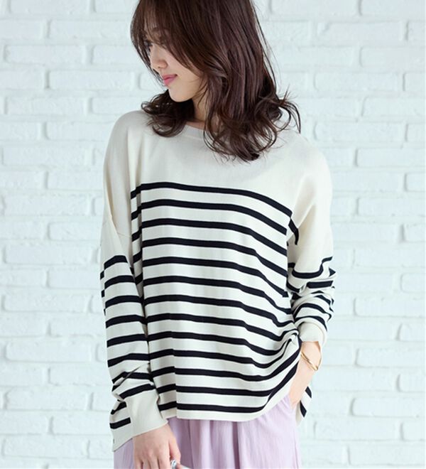 BELLUNA（ベルーナ）の「ゆったりニットプルオーバー（ニット・セーター）」｜詳細画像