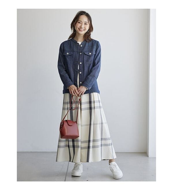 BELLUNA（ベルーナ）の「チェック柄スカーチョ（ワイドパンツ・ガウチョ）」｜詳細画像