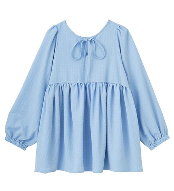 GeeRA（ジーラ）の「前後２ＷＡＹリボンペプラムチュニック（チュニック）」｜詳細画像