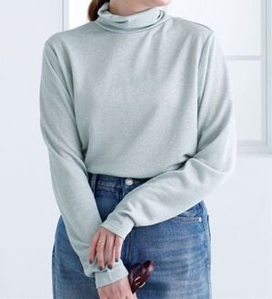 BELLUNA（ベルーナ）の「ラメ調ハイネックプルオーバー（カットソー）」｜グレー