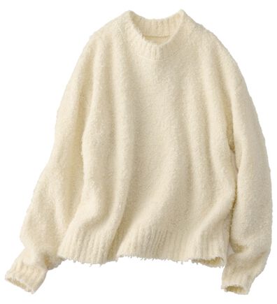 BELLUNA（ベルーナ）の「やわらかブークレニットプルオーバー（ニット・セーター）」