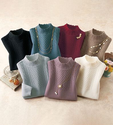 ルフラン（ルフラン）の「コットンシルクカシミヤの優美なニット（ニット・セーター）」