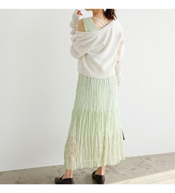 GeeRA（ジーラ）の「フラワージャカードノースリーブワンピース（その他ワンピース）」｜詳細画像