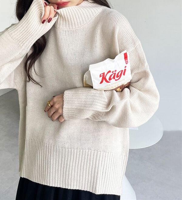 GeeRA（ジーラ）の「バックスリットニットトップス（ニット・セーター）」｜詳細画像