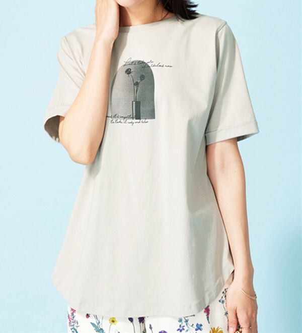 BELLUNA（ベルーナ）の「ヒンヤリ！着映えプリントプルオーバー（カットソー）」｜詳細画像