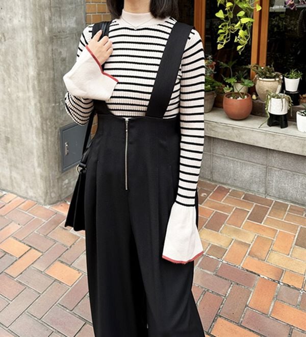 GeeRA（ジーラ）の「フロントジップハイウエストサロペット（オールインワン）」｜詳細画像