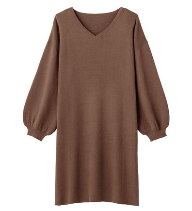 alotta（アロッタ）の「もっちりパフ袖ニットワンピース（ニットワンピース）」