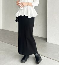 GeeRA（ジーラ）の「【着回し力◎】楽ちんすっきり見え！リブロングスカート（ロングスカート）」