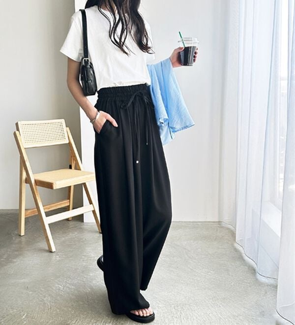 GeeRA（ジーラ）の「【体型カバー】上品なのにラクちんワイドパンツ（フルレングスパンツ）」｜詳細画像