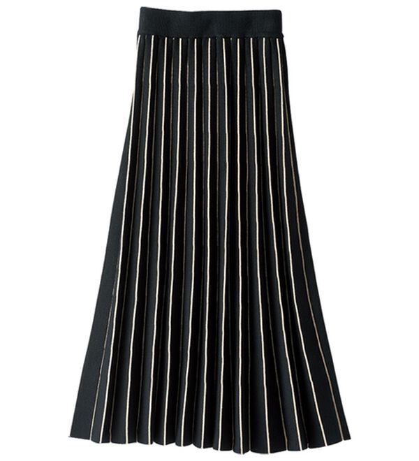 BELLUNA（ベルーナ）の「ジャカードニットプリーツスカート（ロングスカート）」｜詳細画像